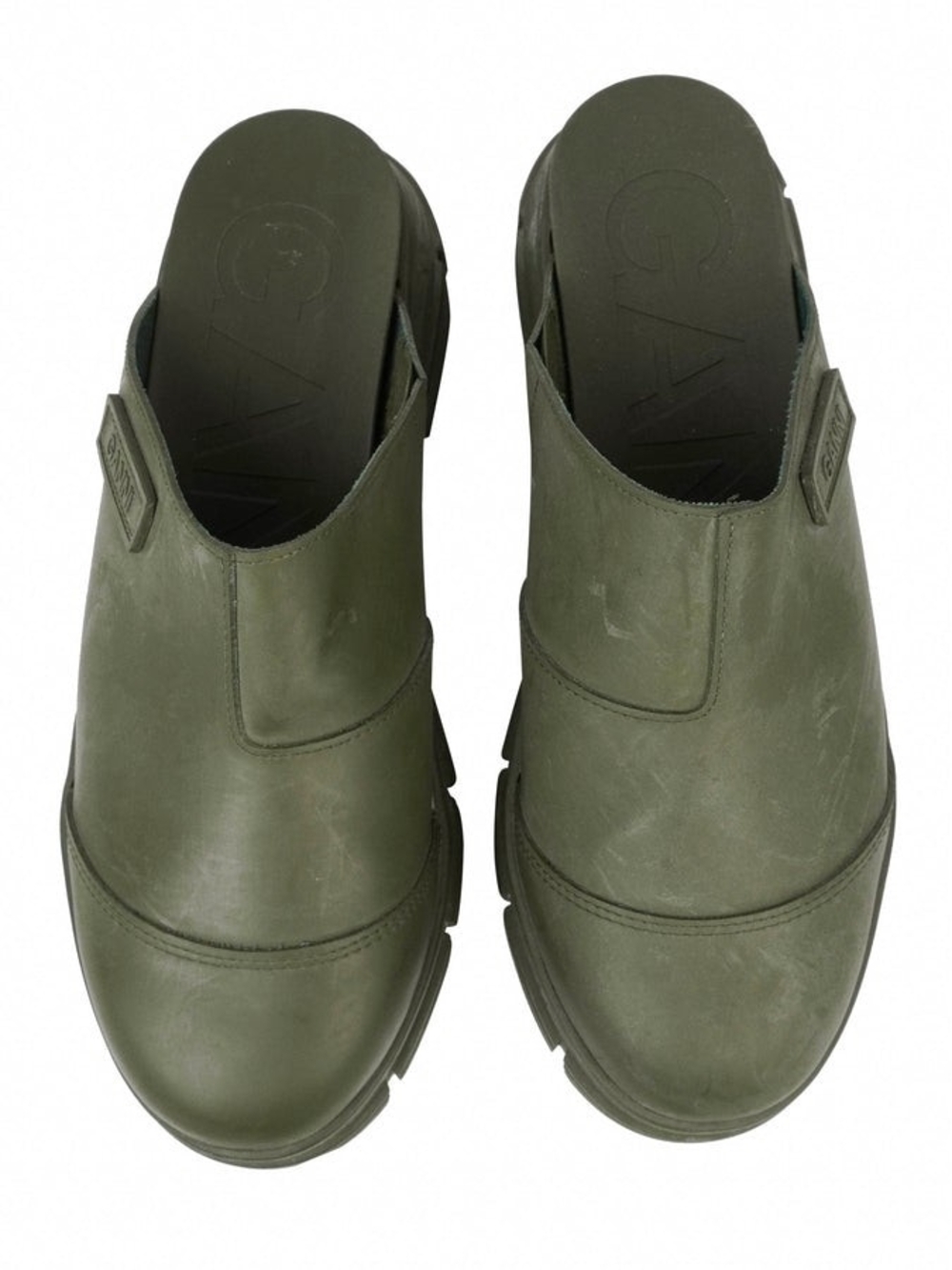 GANNI Olive Green Slip-On Women’s Clog